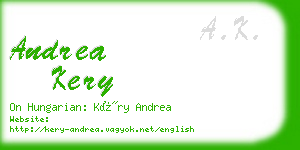 andrea kery business card